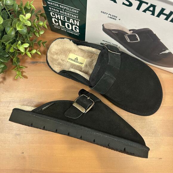 Staheekum Women's Chelan Memory Foam Slip On Clogs Black Size 8 - Picture 2 of 7